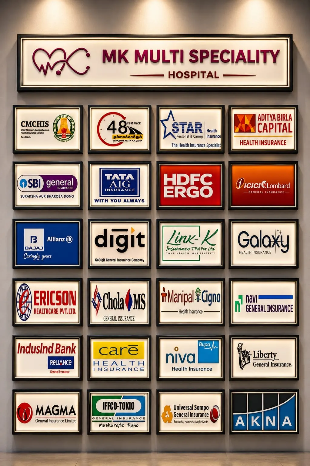 Empaneled Insurance Partners - MK Multi Speciality Hospital